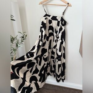 Anthropologie Abel The Label Black and White Patterned Dress